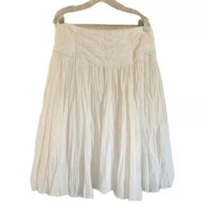 Soft Surroundings White Midi Skirt